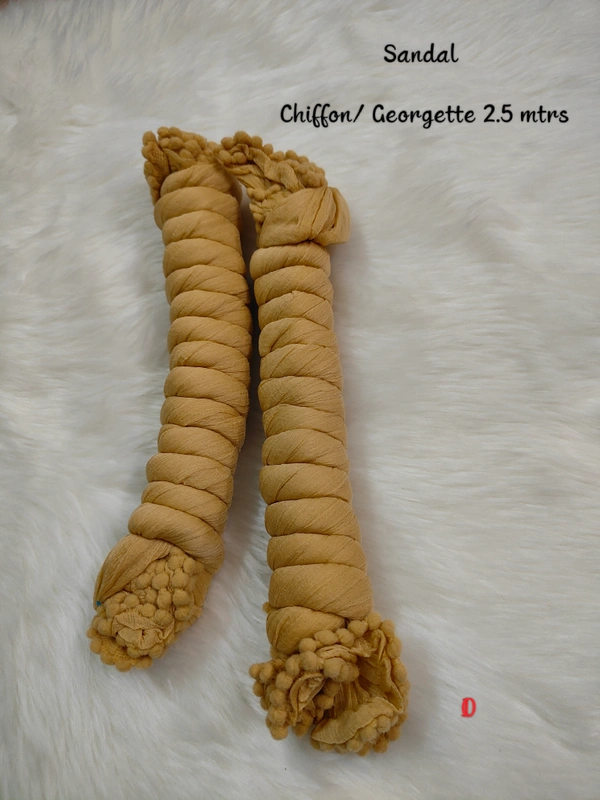 VDT Chiffon Nazim Georgette Duppata GS1370 (Pack of 1 pc) - Sandle, FS