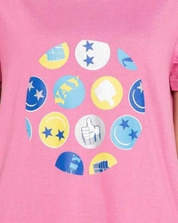 CLOVIA Cotton Knee Length Nightdress | Pink | LP13005 - S, Pink