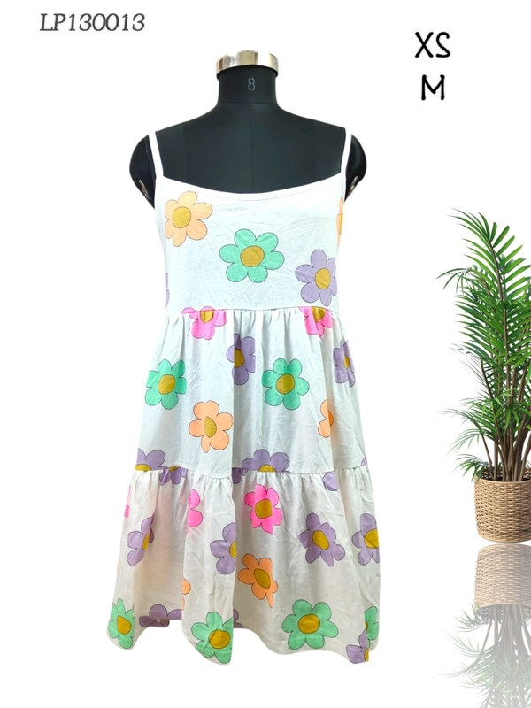 CLOVIA Cotton Knee Length Nightdress| Sleeveless |White | LP130013 - XS, White