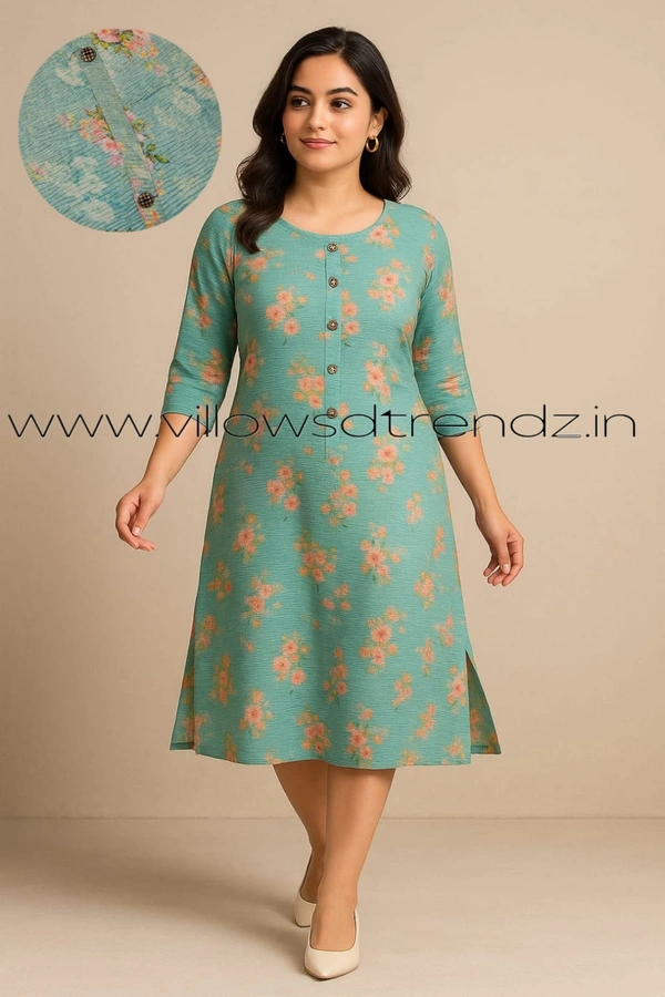 Ruthvi Ethnics Crush Tissue Kurta CT32502 - Sky Blue, 2XL