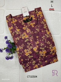 Ruthvi Ethnics Crush Tissue Kurta CT32504 - Purple, M