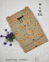 Ruthvi Ethnics Crush Tissue Kurta CT32511 - Light Brown, 2XL