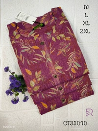 Ruthvi Ethnics Crush Tissue Kurta CT33010 - Onion Pink, 2XL