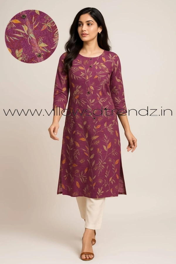 Ruthvi Ethnics Crush Tissue Kurta CT33010 - Onion Pink, 2XL