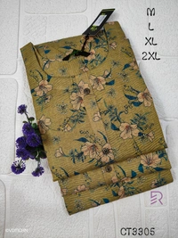 Ruthvi Ethnics Crush Tissue Kurta CT3305 - Brown, XL