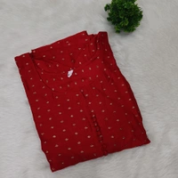 Minmini Designer Frock | Puff Sleeve| Vichithra Silk |with Lining| Red | FW550012 - 2XL, Red