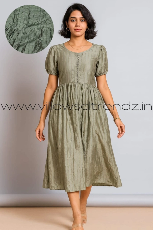 Ruthvi Ethnics Designer Kurti with Lining| Gown| 3/4th Sleeve| Grey | KL415002 - 2XL, Grey