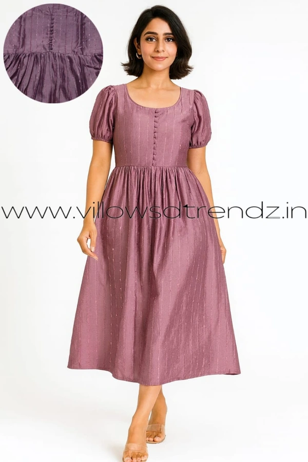 Ruthvi Ethnics Designer Kurti with Lining| Gown| 3/4th Sleeve| Purple | KL415004 - 2XL, Purple