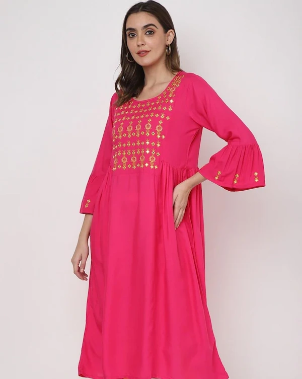 Dhuni Embrodiery Flared Kurta 170 - L