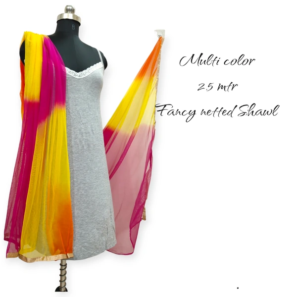 VDT Fancy Netted Shawl FS1150 - FS, Multi colour