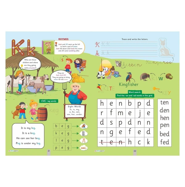 ActiLearn Farmyard Adventures: 150+ Activities for Kids to Explore Letters & Words with Flocks and Herds! | Ages 3 - 6 | Kindergarten Activity Book | DIY | Paper Crafts | Vocabulary and Cognitive development [Paperback]  - New Arrivals