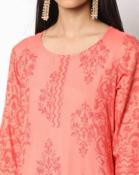 Avaasa Mix n Match Floral Print Fish Cut peach 181 - XL