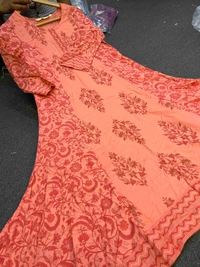 Avaasa Mix n Match Floral Print Fish Cut peach 181 - XL