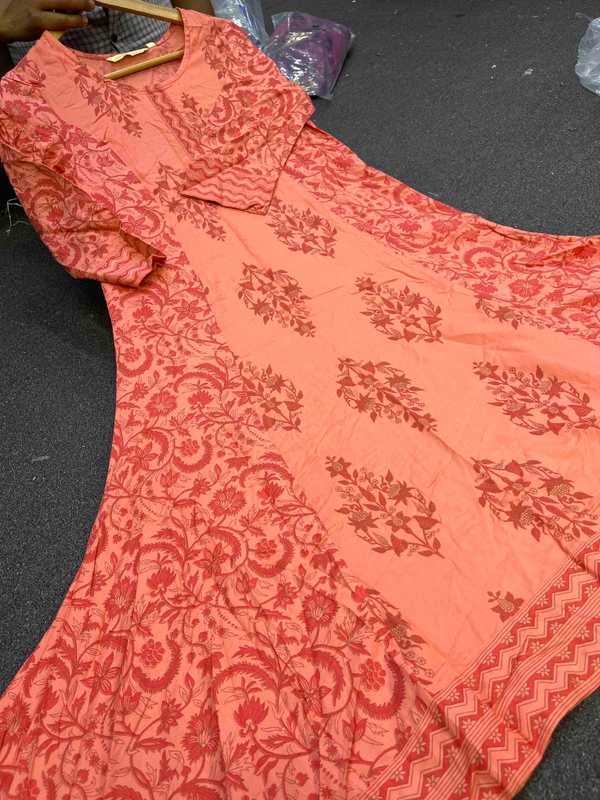 Avaasa Mix n Match Floral Print Fish Cut peach 181 - XL