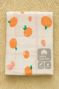 Villows Imported Muslin towel| Swadle |Brethable |Pack Contains 1 Towel| 110 x 110 cm| BT18002 - 110 x 110 cm, White