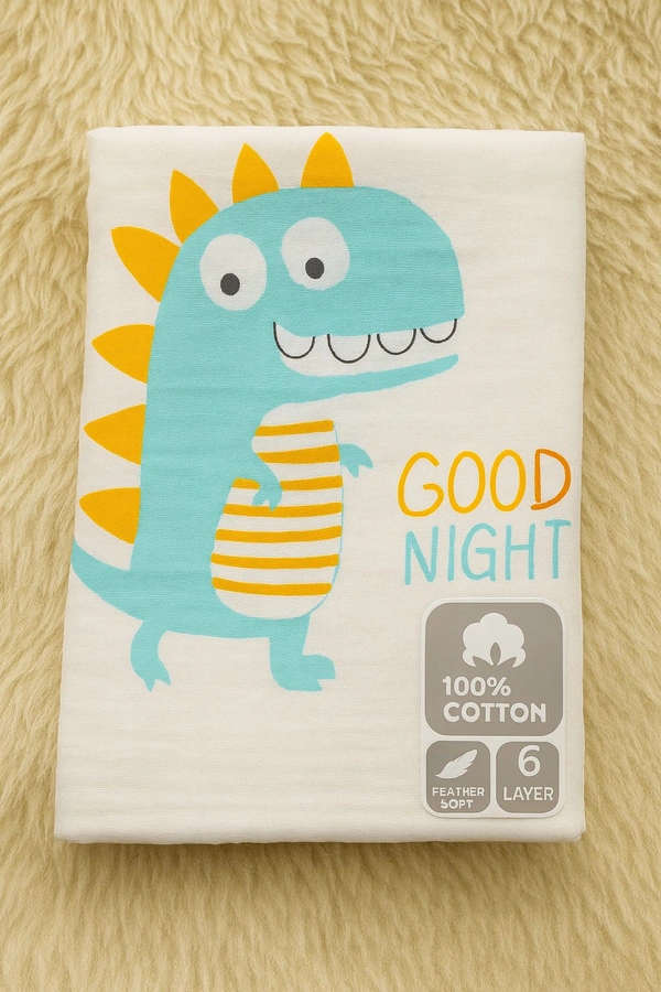 Villows Imported Muslin towel| Swadle |Brethable |Pack Contains 1 Towel| 100 x 100 cm| IMT23502 - 121 x 120 cm, White