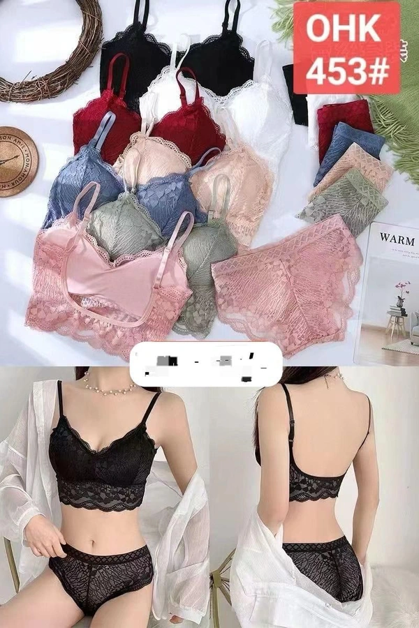 Villows Imported Women's Bra Removable Pad Netted fabric 0000011 - Black, One Size