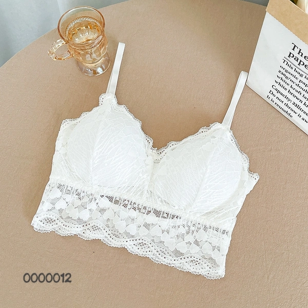 Villows Imported Women's Bra Removable Pad Netted fabric 0000011 - White, One Size