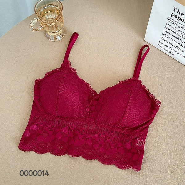 Villows Imported Women's Bra Removable Pad Netted fabric 0000011 - Marron, One Size