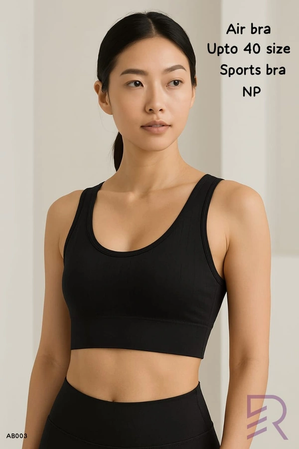 Ruthvi Ethnics Imported Women's Bra |Streachable | Air bra | removable pads | NP | Black |AB003 - 40, Black