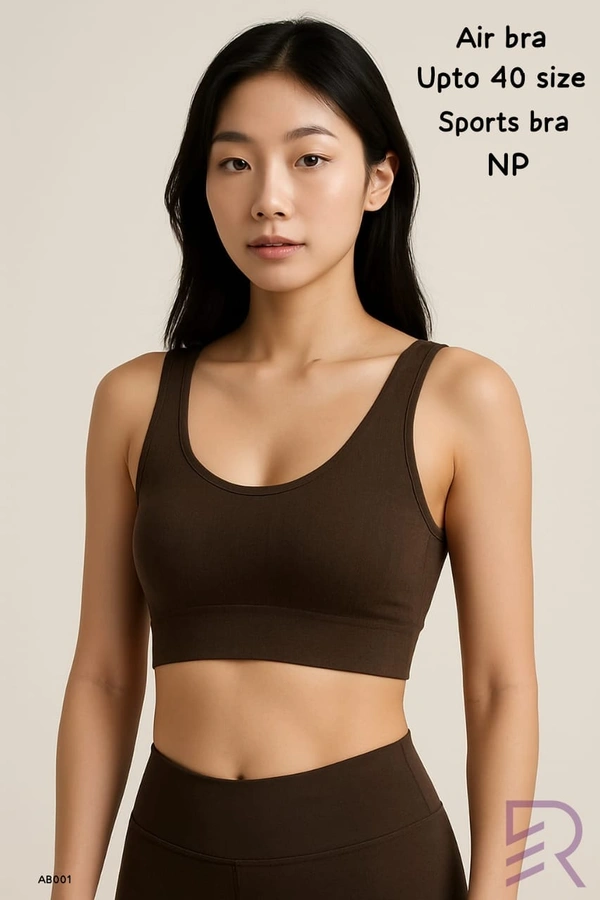 Ruthvi Ethnics Imported Women's Bra |Streachable | Air bra | Sports Bra | NP | Dark Brown |AB001 - 40, Dark Brown