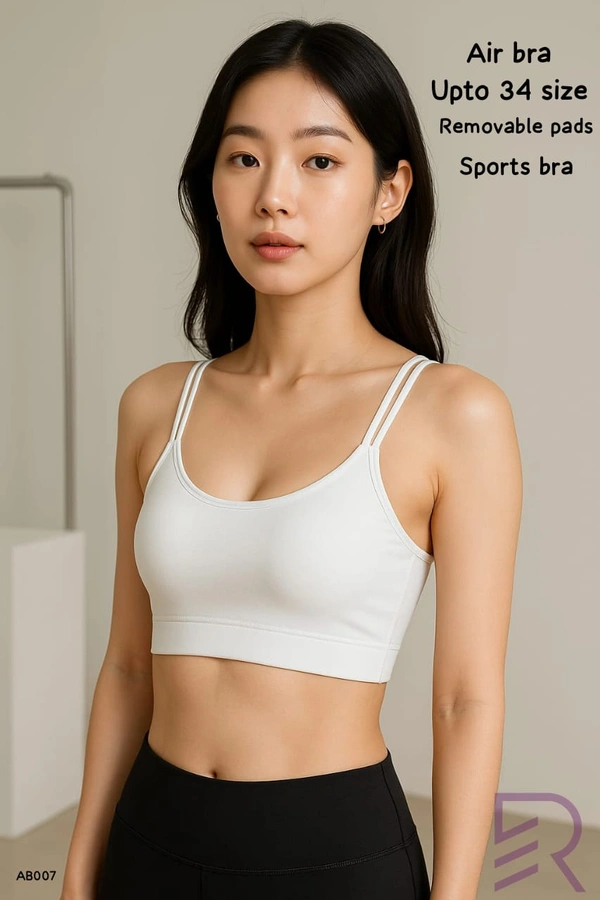 Ruthvi Ethnics Imported Women's Bra |Streachable | Air bra | Sports Bra | NP | White |AB007 - 34, White