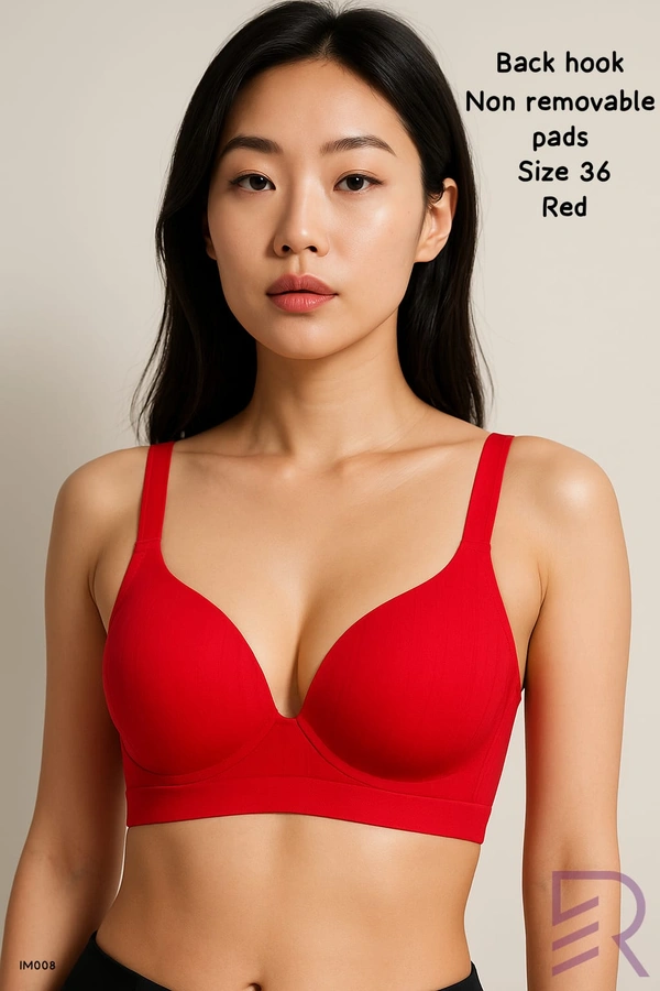 Ruthvi Ethnics Imported Women's Bra |Streachable| Non removable pads | Red | IM008 - 36, Red