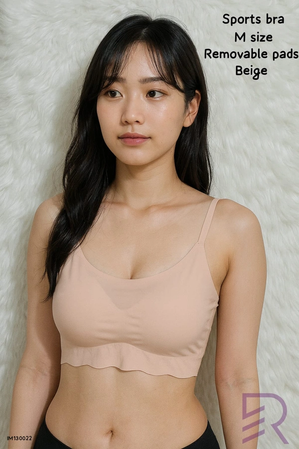 Ruthvi Ethnics Imported Women's Bra |Streachable | Sports bra | removable pads | Beige | IM130022 - M, Beige