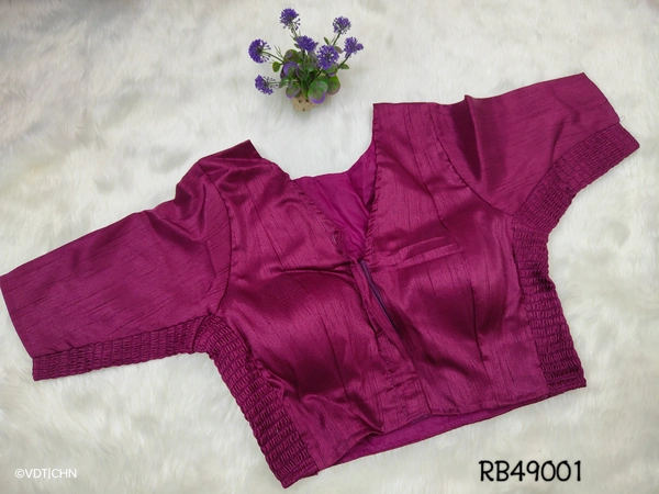 Ruthvi Ethnics Khadi Embroidery Blouse RB49001 - FS, Beetroot Red