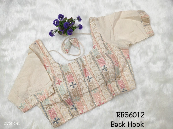 Ruthvi Ethnics Khadi Embroidery Blouse RB56012 - FS, Multi Colour