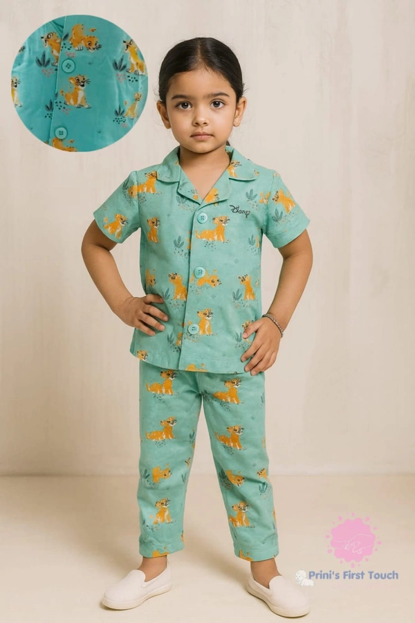 Disney Kids Pyjama | Light Green  | KPY18607 - 4-5 Year, Light Green