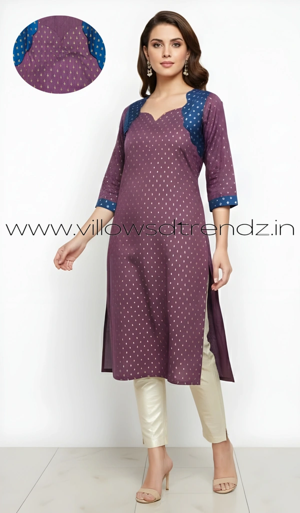 Ruthvi Ethnics Kurti Set With Designer Neck Pattern|Raw Silk Kurti with Pant and khadi Cotton Silk Shawl|Dark Onion Pink| RS58009 - XL, Dark Onion Pink