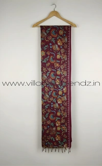 Ruthvi Ethnics Kurti Set With Designer Neck Pattern|Raw Silk Kurti with Pant and khadi Cotton Silk Shawl|Mustered Yellow | RS58005 - M, Mustered Yellow