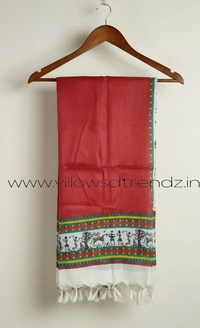 Ruthvi Ethnics Kurti Set With Designer Neck Pattern|Raw Silk Kurti with Pant and khadi Cotton Silk Shawl|Black | RS58004 - XL, Black