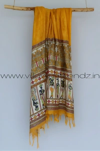 Ruthvi Ethnics Kurti Set With Designer Neck Pattern|Raw Silk Kurti with Pant and khadi Cotton Silk Shawl|Onion Pink | RS580010 - 2XL, Onion Pink