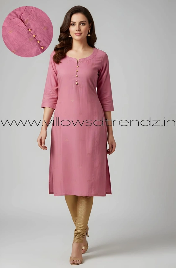 Ruthvi Ethnics Kurti Set With Designer Neck Pattern|Raw Silk Kurti with Pant and Silk Shawl | Pink | RS48020 - 2XL, Pink, 1, With Shawl
