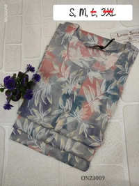 Twill Blue Kurti with Side Slit ON23009 - Ash, S