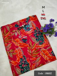 Twill Blue Kurti with Side Slit ON602 - Red, M