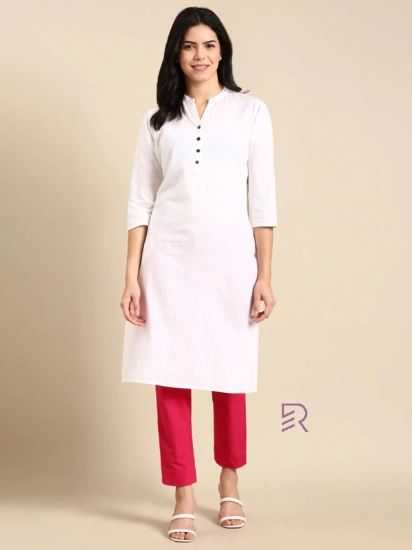 Ruthvi Ethnics Linen Cotton Kurti Pants KP23225301 - M, Rani Pink