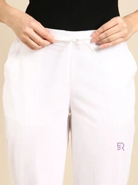 Ruthvi Ethnics Linen Cotton Kurti Pants KP23225304 - 2XL, White