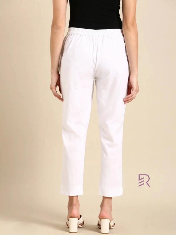 Ruthvi Ethnics Linen Cotton Kurti Pants KP23225304 - 2XL, White