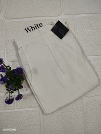 Ruthvi Ethnics Linen Cotton Kurti Pants KP23225304 - 2XL, White