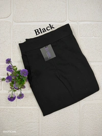 Ruthvi Ethnics Linen Cotton Kurti Pants KP23225305 - M, Black