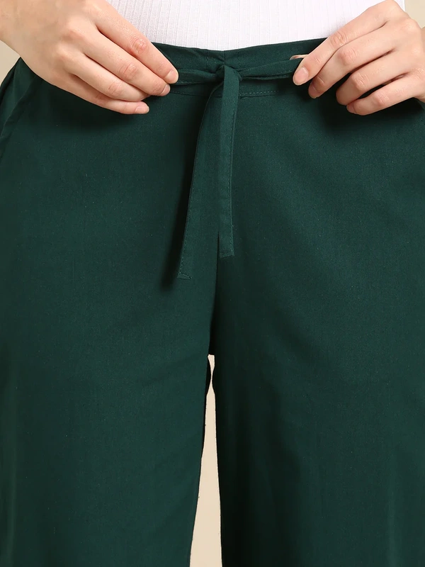 Ruthvi Ethnics Linen Cotton Kurti Pants KP23225308 - 3XL, Dark Green