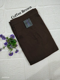 Ruthvi Ethnics Linen Cotton Kurti Pants KP23225309 - 5XL, Coffee Brown