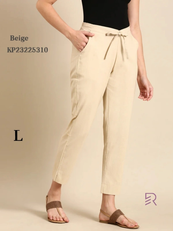 Ruthvi Ethnics Linen Cotton Kurti Pants KP23225310 - 5XL, Beige