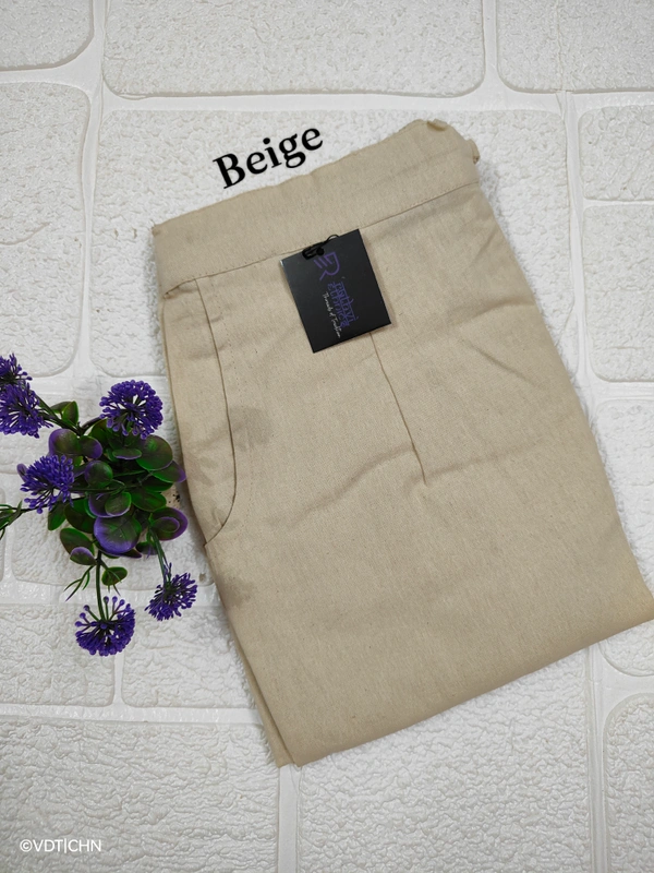 Ruthvi Ethnics Linen Cotton Kurti Pants KP23225310 - 5XL, Beige