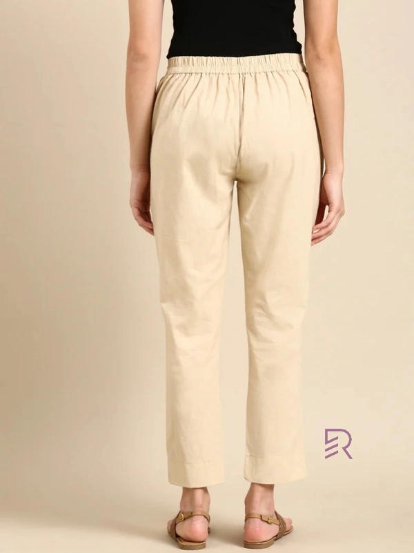 Ruthvi Ethnics Linen Cotton Kurti Pants KP23225310 - XL, Beige