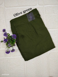 Ruthvi Ethnics Linen Cotton Kurti Pants KP23225311 - 3XL, Olive Green