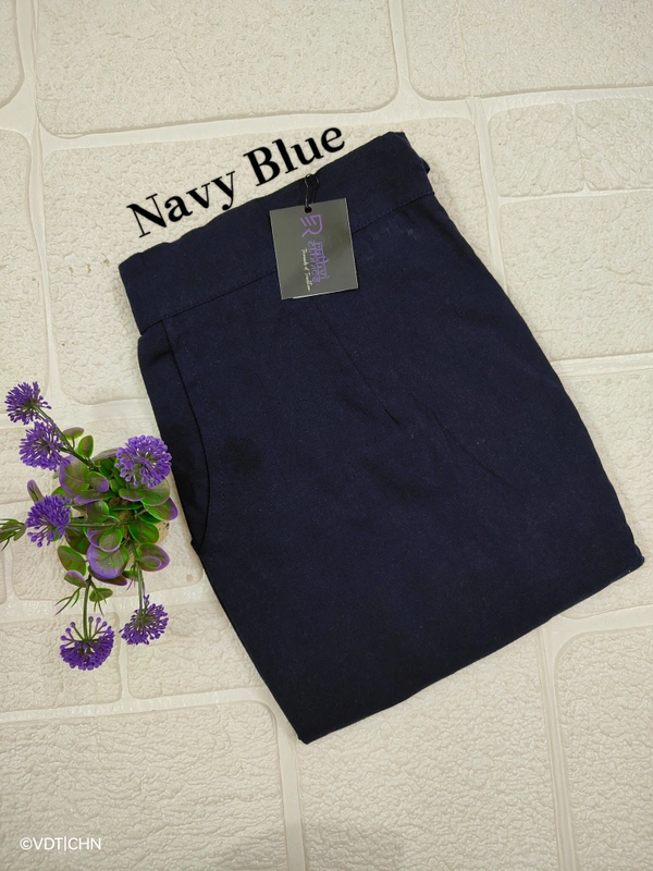 Ruthvi Ethnics Linen Cotton Kurti Pants KP23225313 - 4XL, Navy Blue